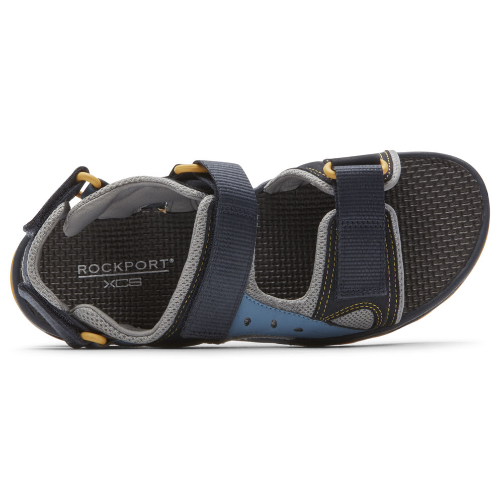 Rockport Sandaler Herr Blå - Trail Technique Adjustable Velcro - TFRDM9578